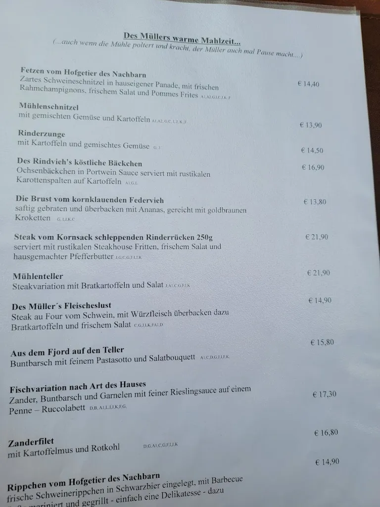 Menu_Gaststätte Alte Wassermühle_Obergurig_image_1