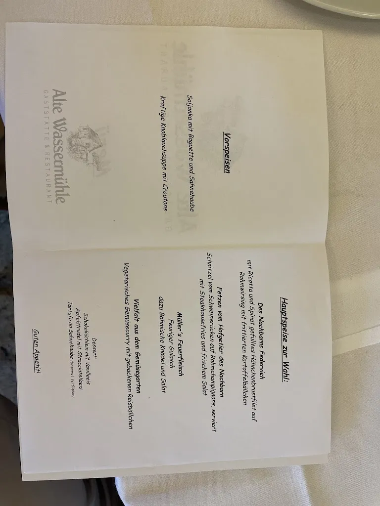 Menu_Gaststätte Alte Wassermühle_Obergurig_image_3