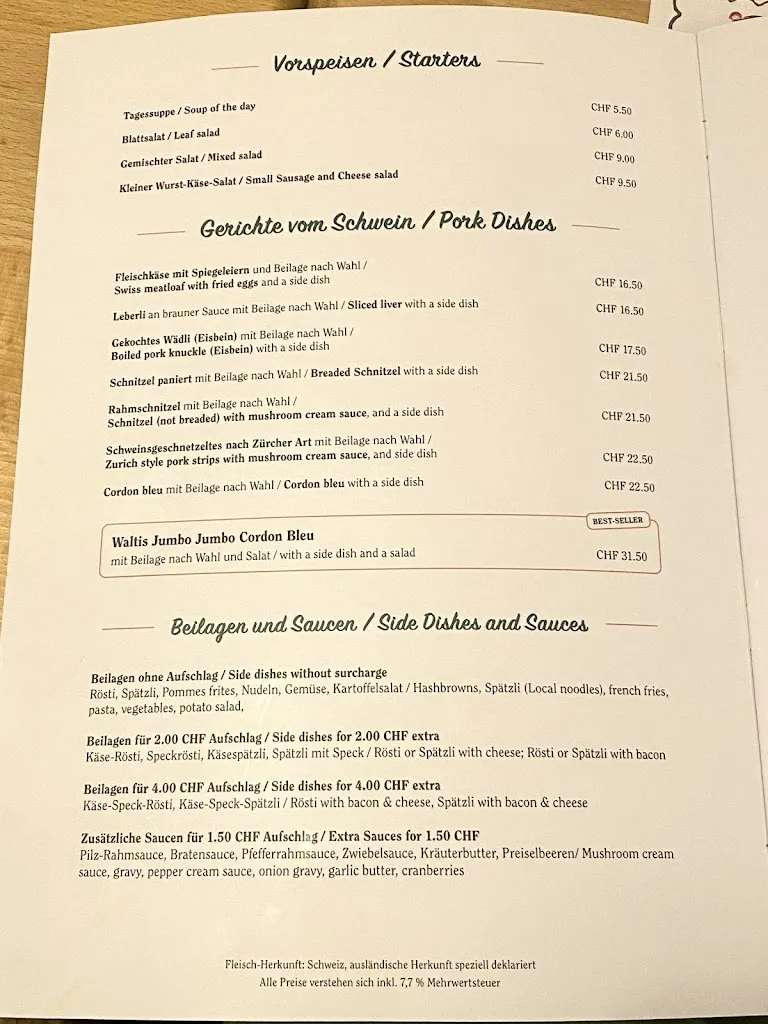 Menu_Rheinfelder Bierhalle_Zürich_image_2