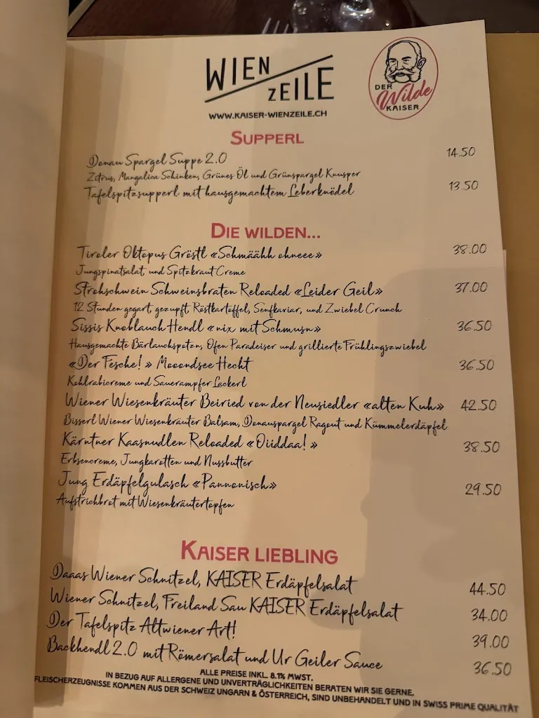 Menu_Der Wilde Kaiser Wienzeile_Zürich_image_1