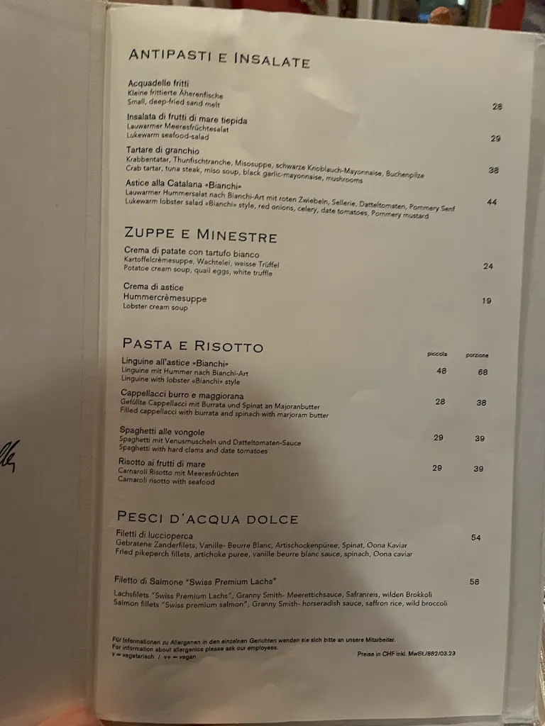 Menu_Ristorante Bianchi_Zürich_image_4