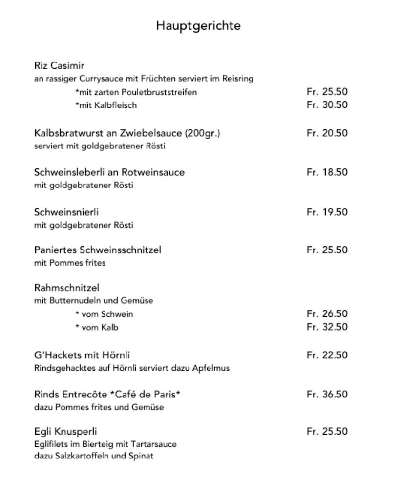 Menu_Rheinfelder Bierhaus_Zürich_image_1
