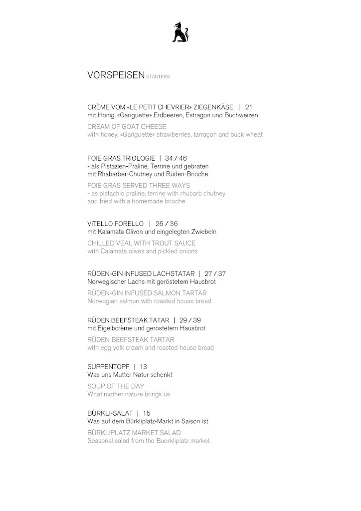 Menu_Haus zum Rüden_Zürich_image_1