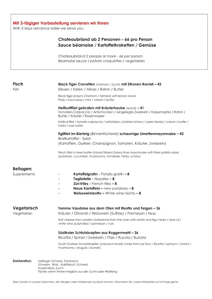 Menu_Restaurant zum Grünen Glas_Zürich_image_1