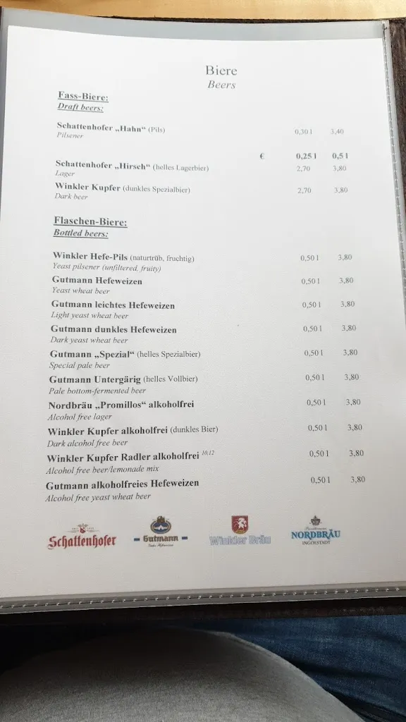 Menu_Hotel, Restaurant & Camping 