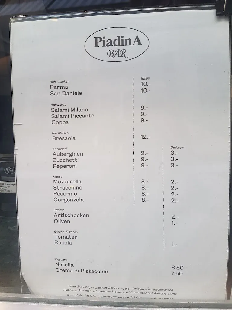 Menu_Piadina Bar_Zürich_immagine_1