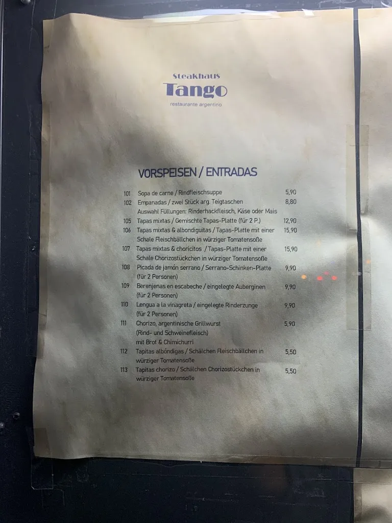 Menu_Steakhouse tango in the rathskeller_Asperg_immagine_4