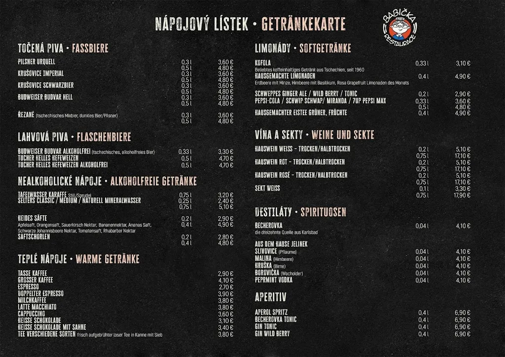 Menu_Restaurant Babička_Pirna_immagine_3