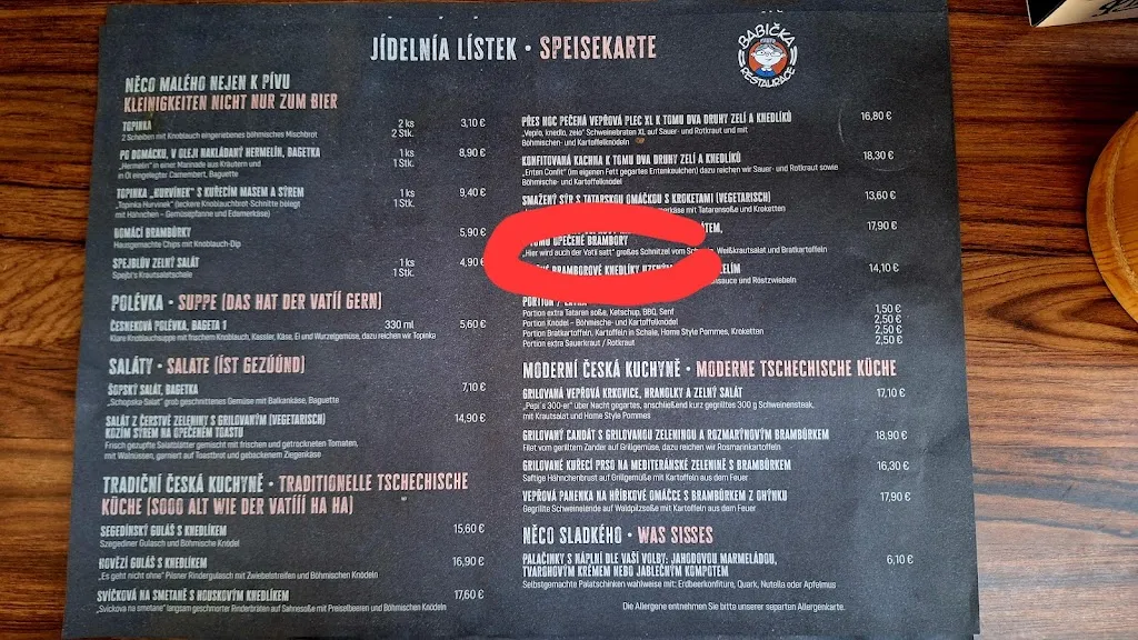 Menu_Restaurant Babička_Pirna_immagine_4