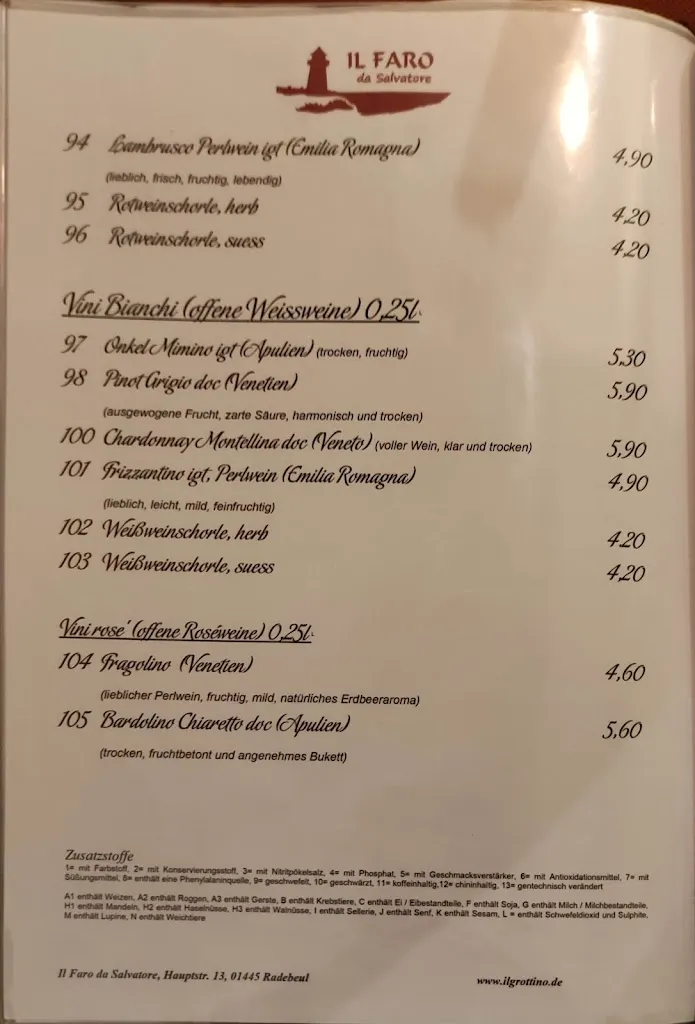 Menu_Il Faro da Salvatore_Radebeul_image_3