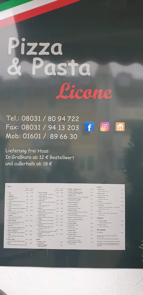 Menü_Pizza & Pasta Licone Großkarolinenfeld_Großkarolinenfeld_Bild_2