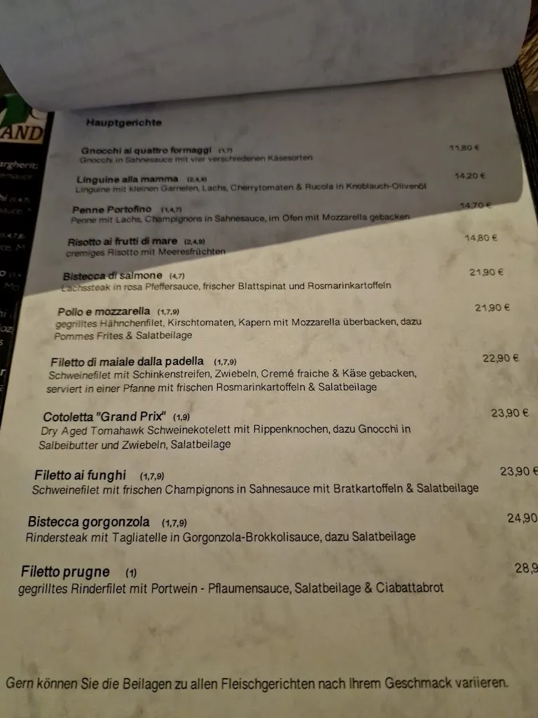 Menu_Italienisches Restaurant im Sax Freizeit Center_Schkeuditz_image_4