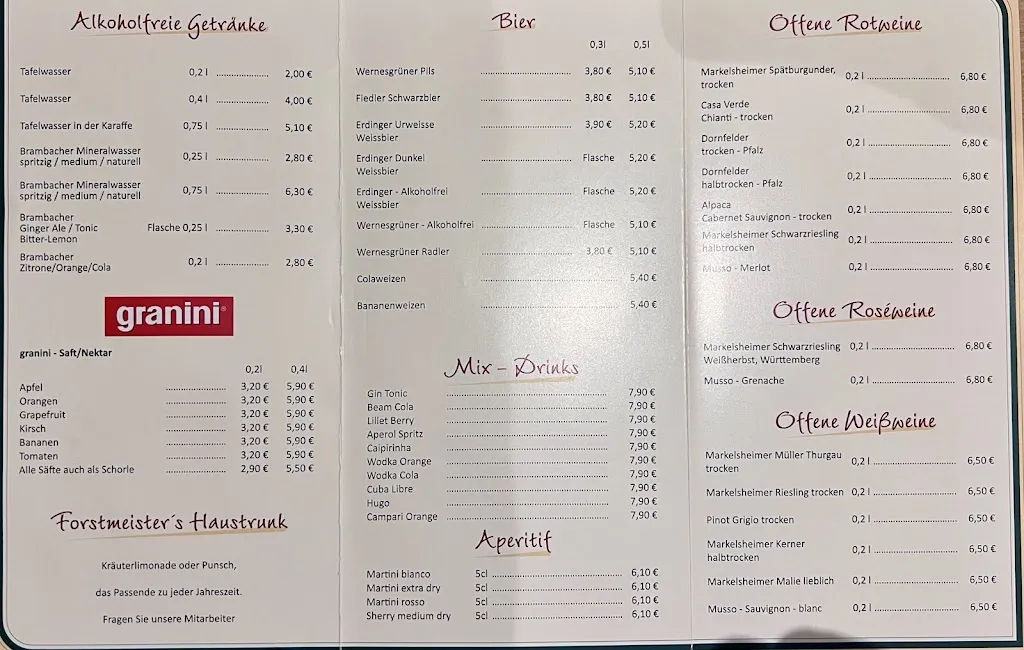 Menu_Hotel Restaurant Forstmeister - Seidel & Göpel Hotelbetriebs GmbH & Co. KG_Schönheide_image_1