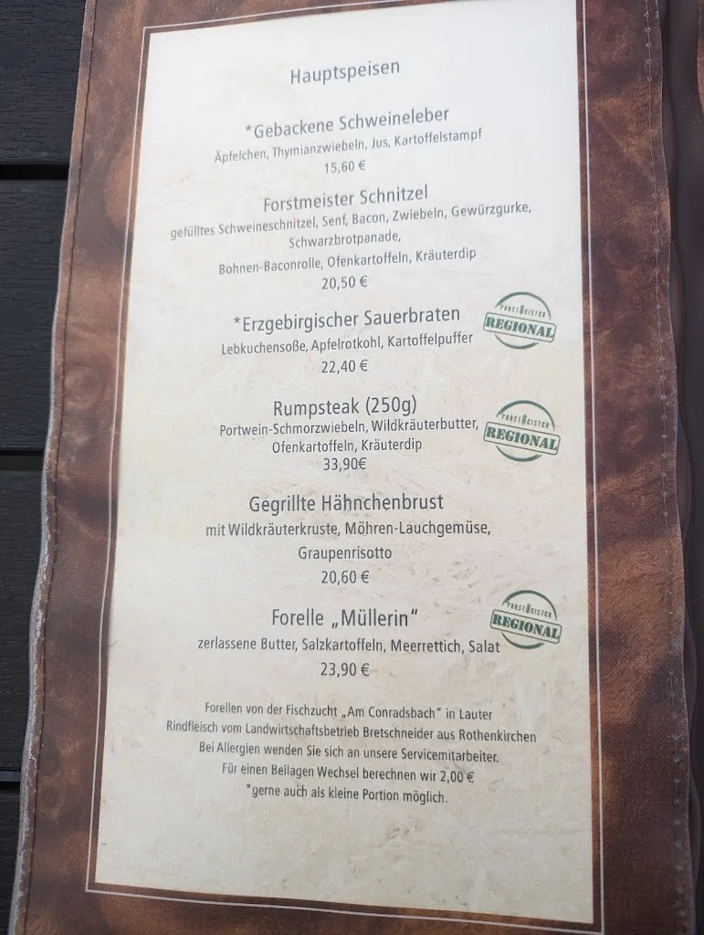 Menu_Hotel Restaurant Forstmeister - Seidel & Göpel Hotelbetriebs GmbH & Co. KG_Schönheide_image_4