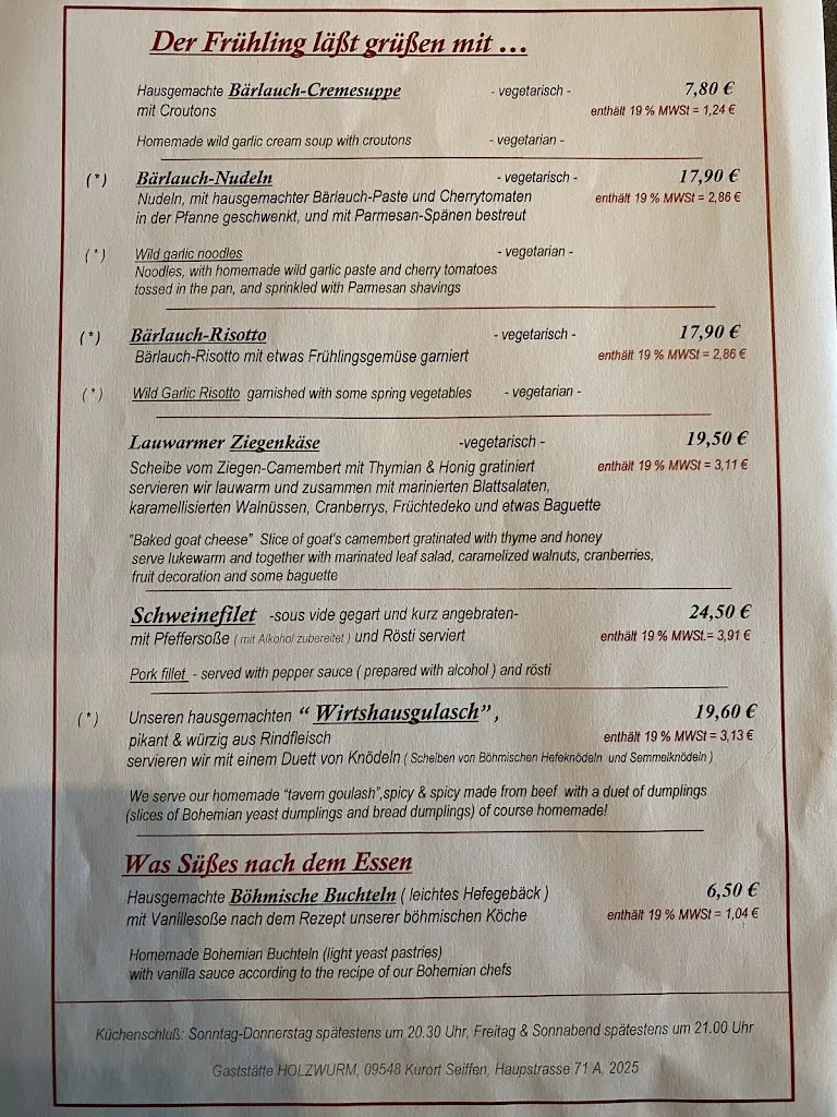 Menu_Gaststätte Holzwurm_Seiffen/Erzgeb._image_1