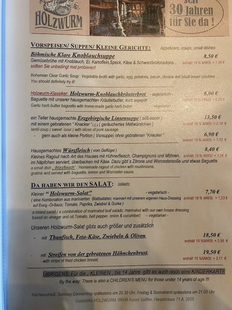 Menu_Gaststätte Holzwurm_Seiffen/Erzgeb._image_2