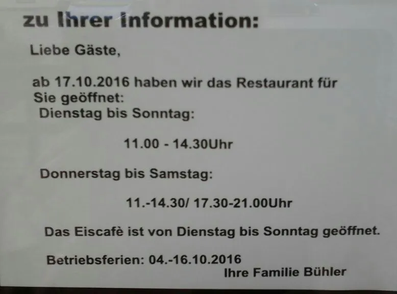 Menu_Bühler’s Restaurant Da Vinci Eiscafe Casa Rustica_Stollberg/Erzgeb._image_2