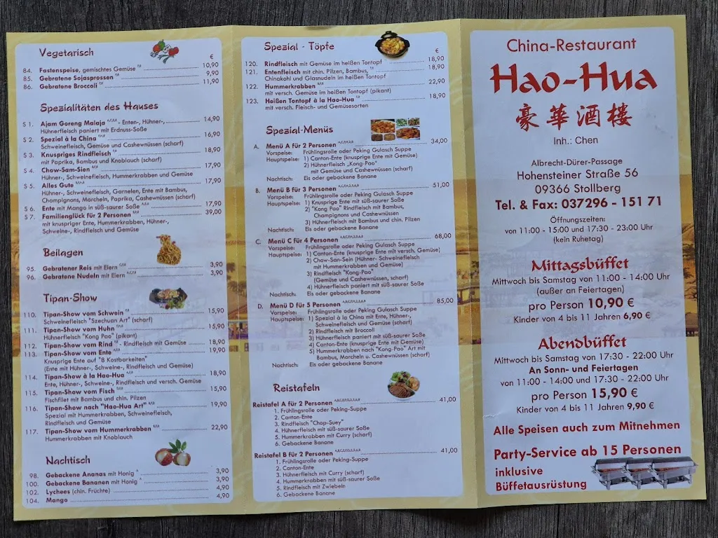 Menu_China Restaurant Hao-Hua_Stollberg/Erzgeb._immagine_2