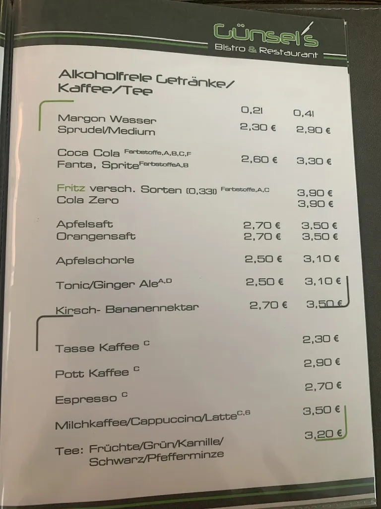 Menu_Restaurant „Günsel’s“_Dresden_immagine_2