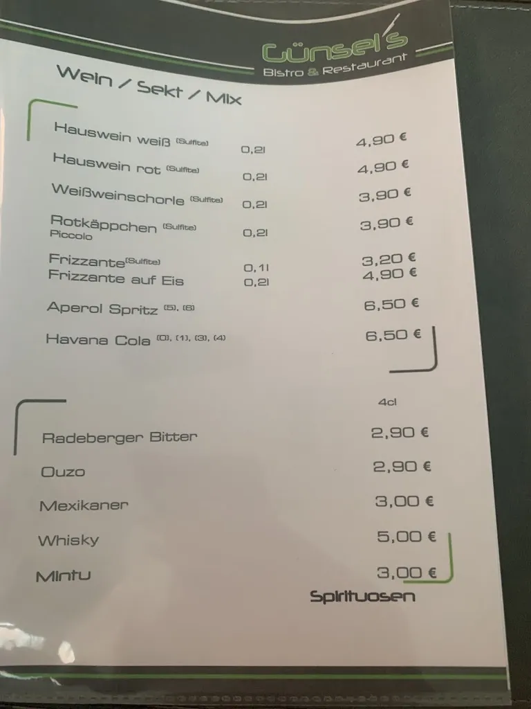 Menu_Restaurant „Günsel’s“_Dresden_immagine_3