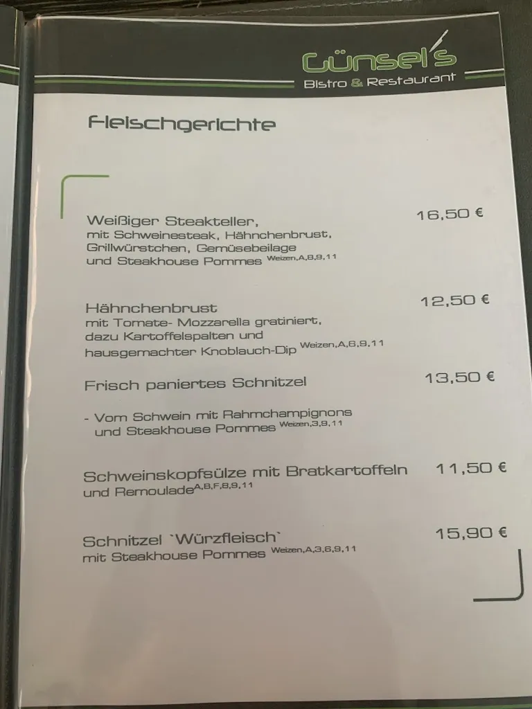 Menu_Restaurant „Günsel’s“_Dresden_immagine_4