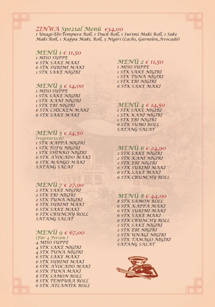 Menu_Asia-Restaurant ZinWa_Weißwasser/Oberlausitz_image_1