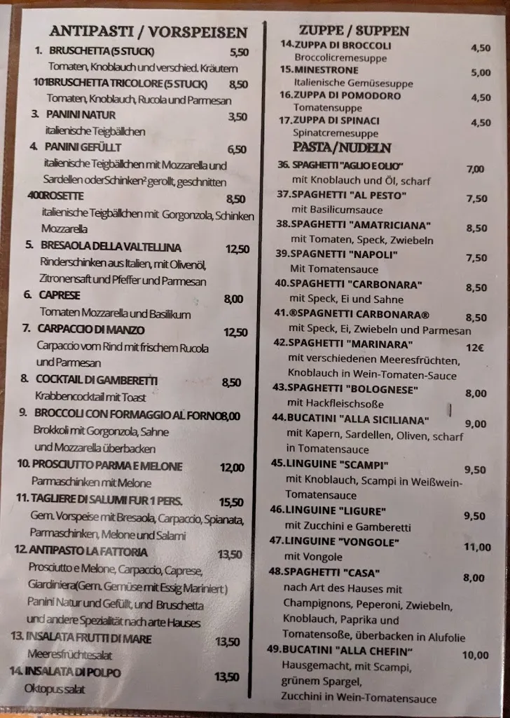 Menu_Restaurant La Fattoria_Bayern_image_2