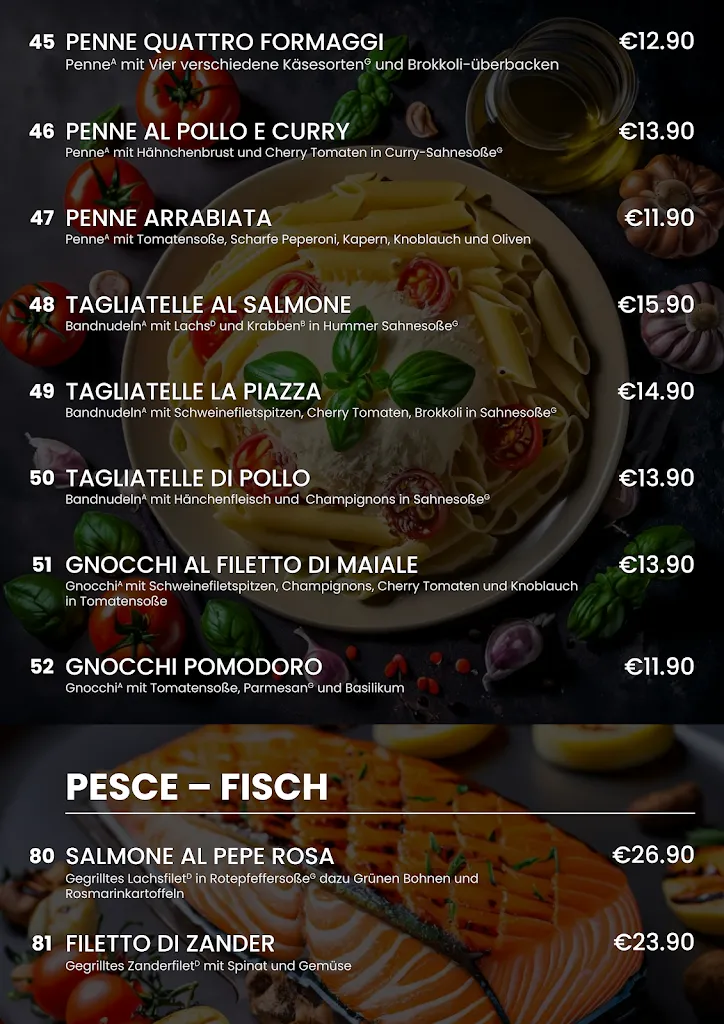 Menu_Restaurant La Piazza_Wurzen_image_2
