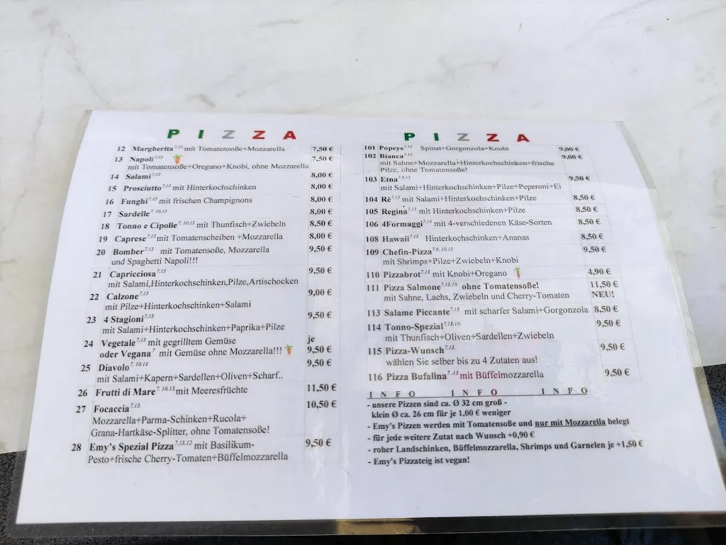 Menu_Emy's Restaurant Pizzeria Trattoria - Ludwigsburg Asperg Stuttgart Restaurant_Asperg_image_1