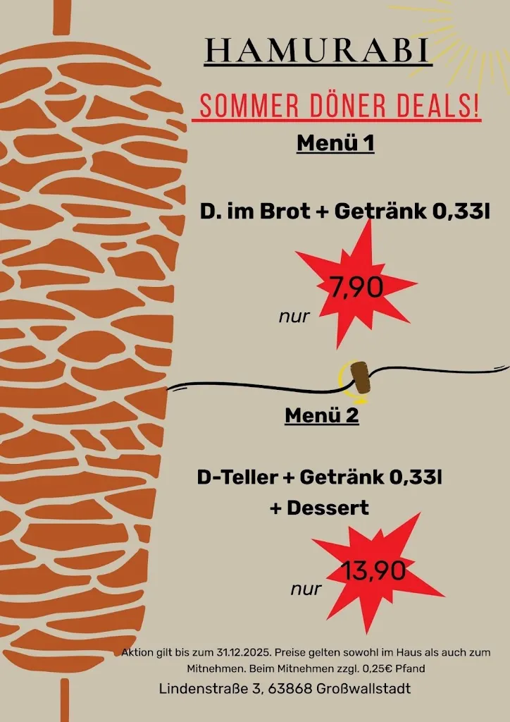 Menu_Hamurabi - Döner | Pizza | Burger_Großwallstadt_immagine_4