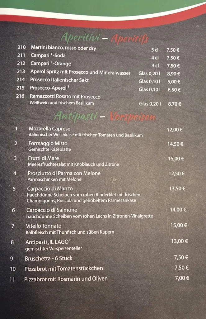 Menu_Trattoria & Gelateria 
