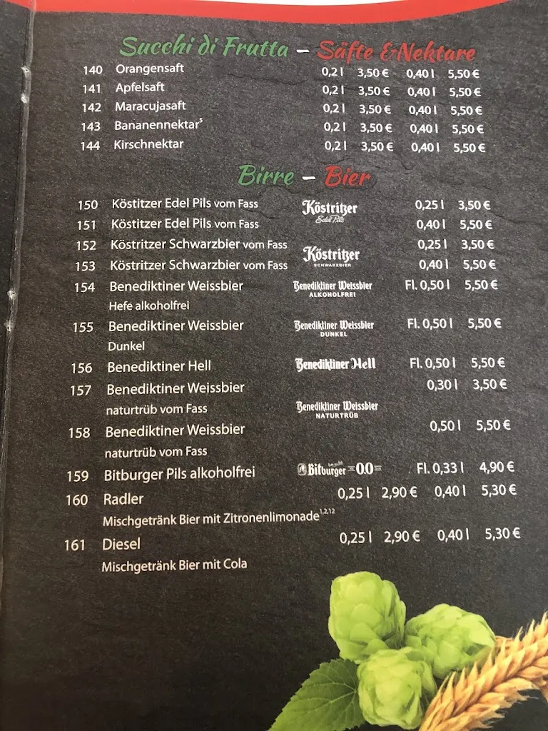 Menu_Trattoria & Gelateria 