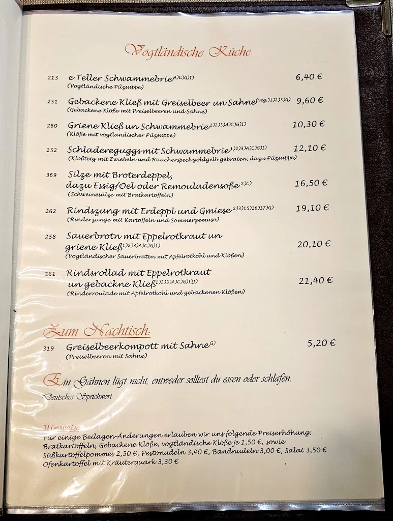 Menu_Hotel Gasthof zum Walfisch_Zwota_image_4