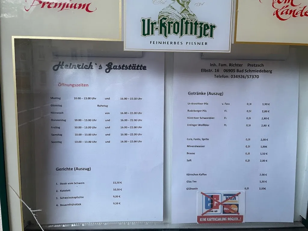 Menu_Heinrich's Gaststätte_Schmiedeberg_image_4
