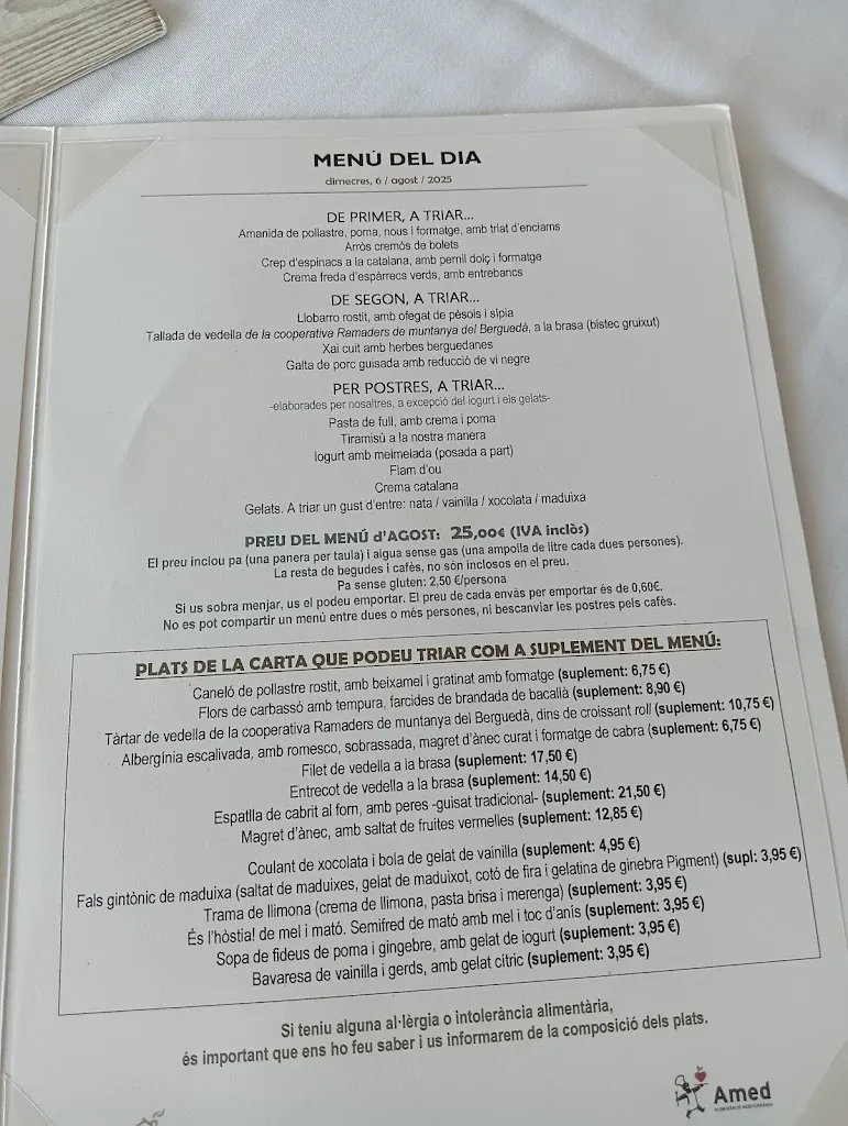 Menu_Restaurant La Cabana Berga_Spain_image_1