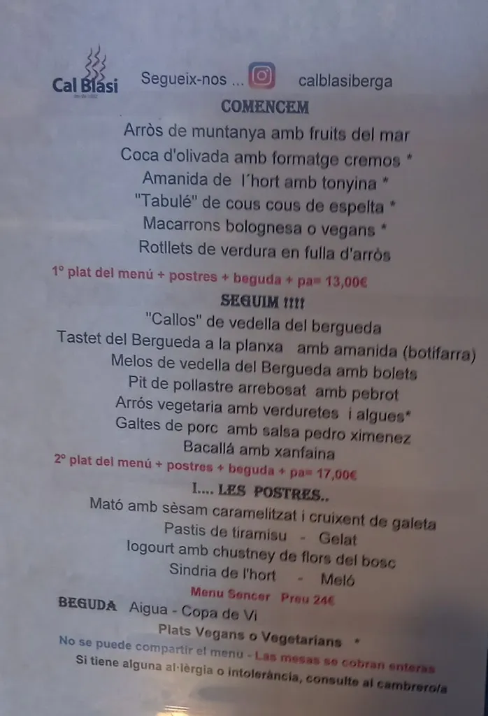 Menu_Cal Blasi restaurant_Spain_image_1