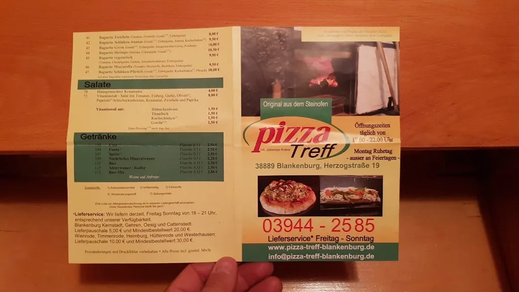 Menu_Pizza Treff Blankenburg Inh. Johannes Kröber_(Harz)_image_2