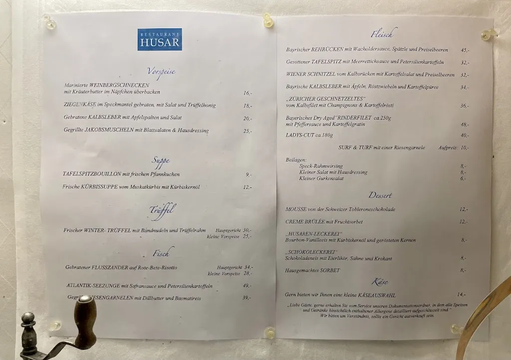 Menu_Restaurant Husar_Garmisch-Partenkirchen_immagine_1