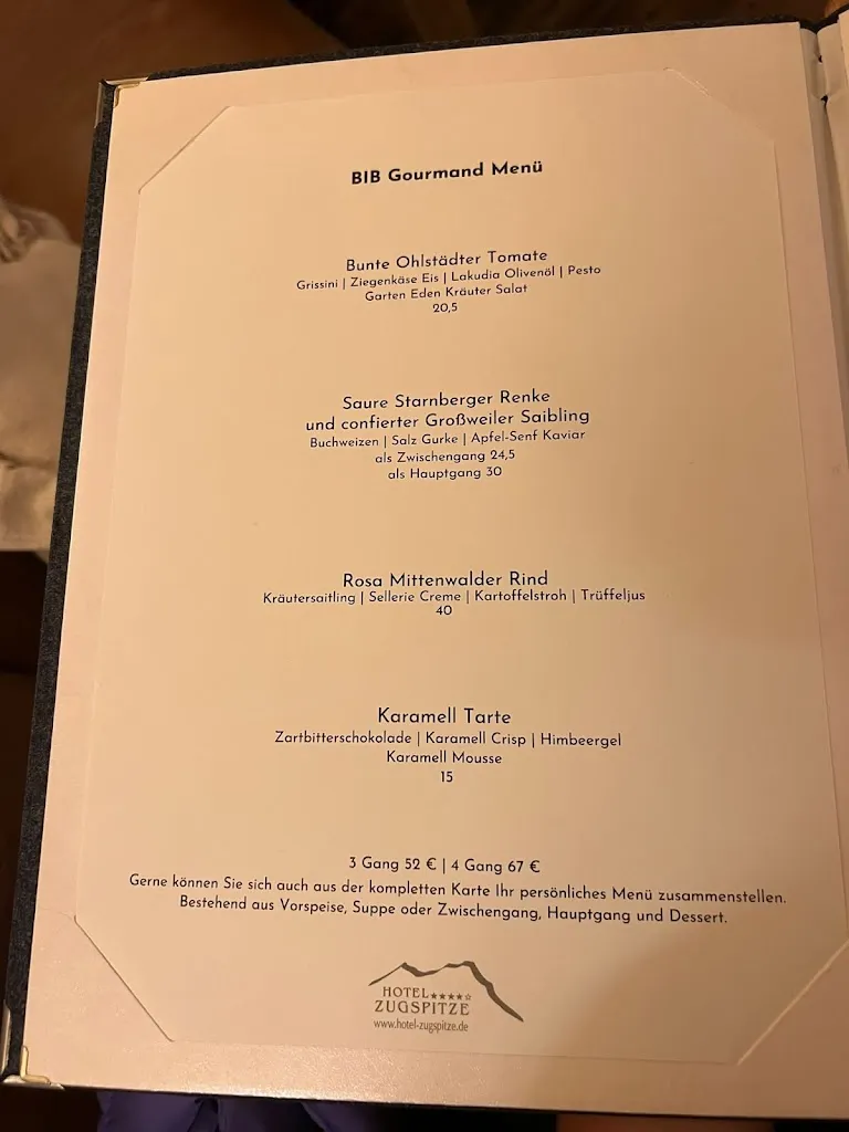 Menu_Joseph Naus Stub'n | Hotel Zugspitze_Garmisch-Partenkirchen_image_1