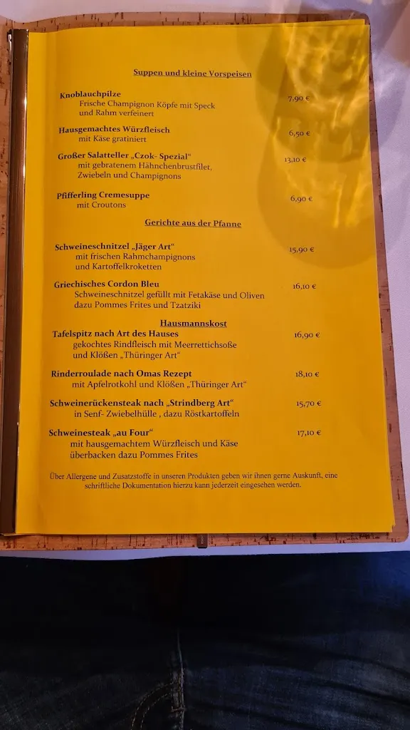 Menu_Gasthof & Pension Czok Kleinkugel_Kabelsketal_immagine_4