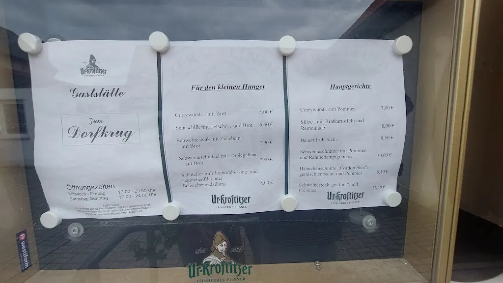 Menu_Gaststätte Zum Dorfkrug_Mansfeld_image_1