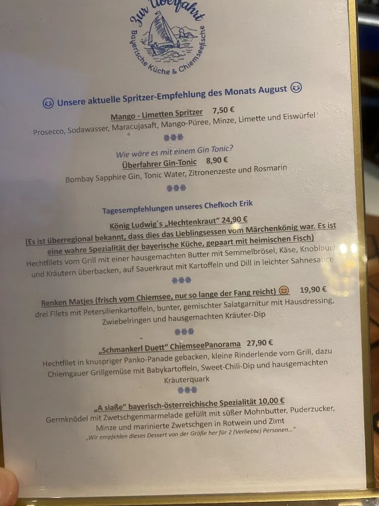 Menu_Zur Überfahrt – Bayerische Küche und Chiemseefische_Chiemsee_image_1
