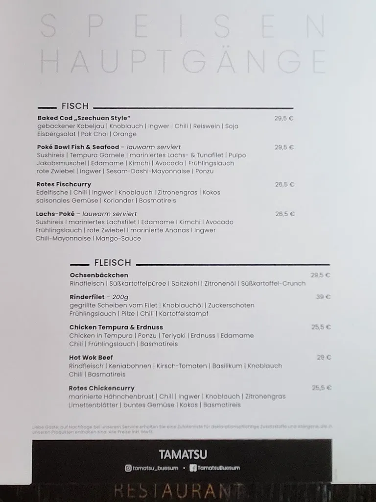 Menu_Tamatsu Restaurant Büsum_Büsum_image_3