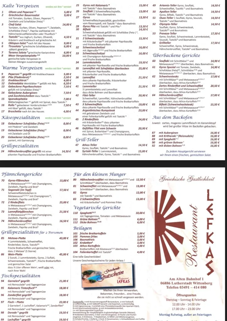 Menu_Restaurant Lefkas (ehem.Athos)_Wittenberg_image_4