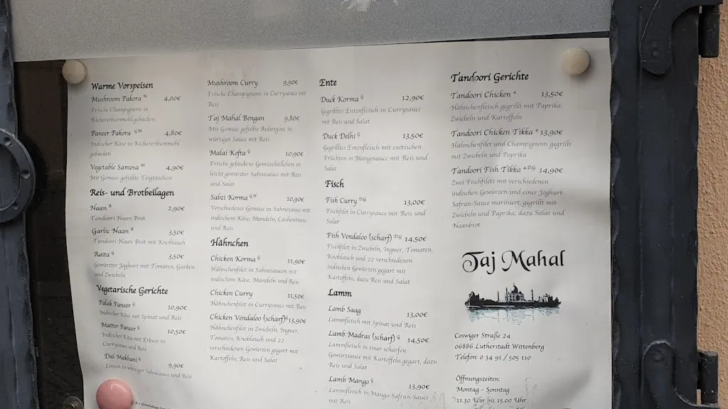 Menu_Taj Mahal Wittenberg_Wittenberg_image_4