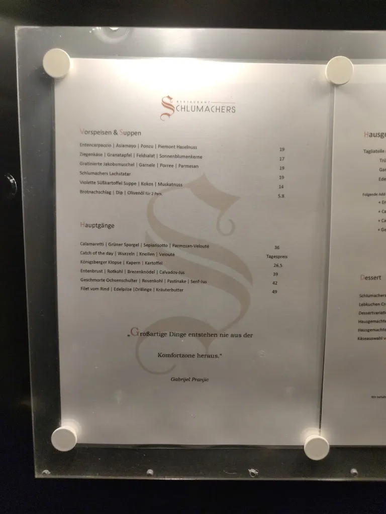 Menu_Restaurant Schlumachers_Lübeck_immagine_4