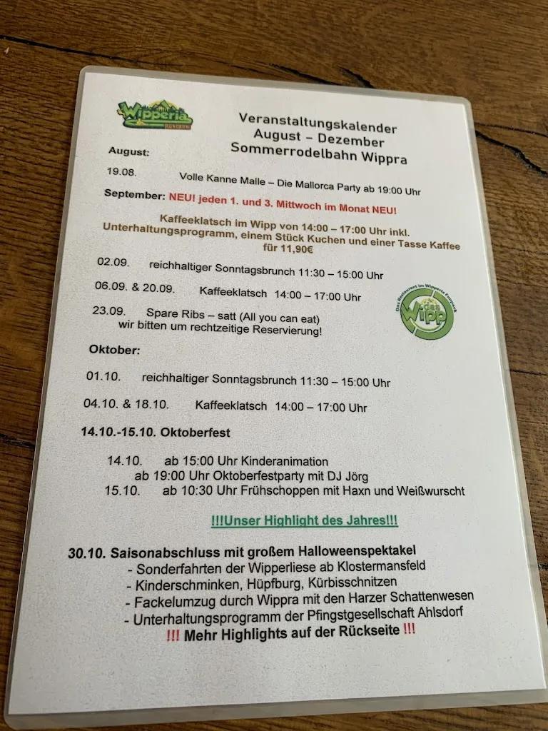 Menu_Das WiPP - Das Restaurant im Wipperia-Funpark_Sangerhausen_image_1