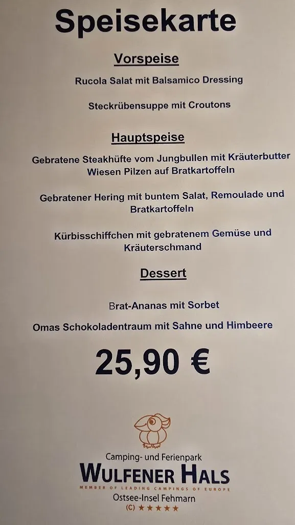 Menu_Restaurant Seeblick-Ferienpark Wulfener Hals_Fehmarn_immagine_1