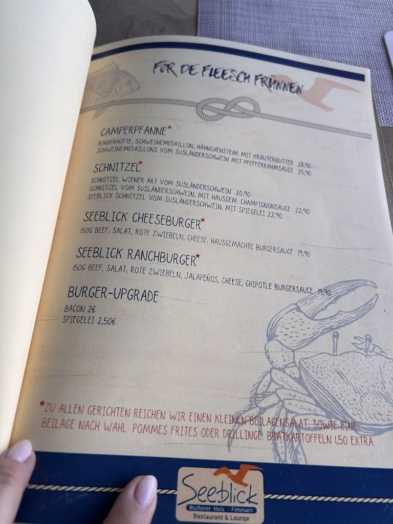 Menu_Restaurant Seeblick-Ferienpark Wulfener Hals_Fehmarn_immagine_2