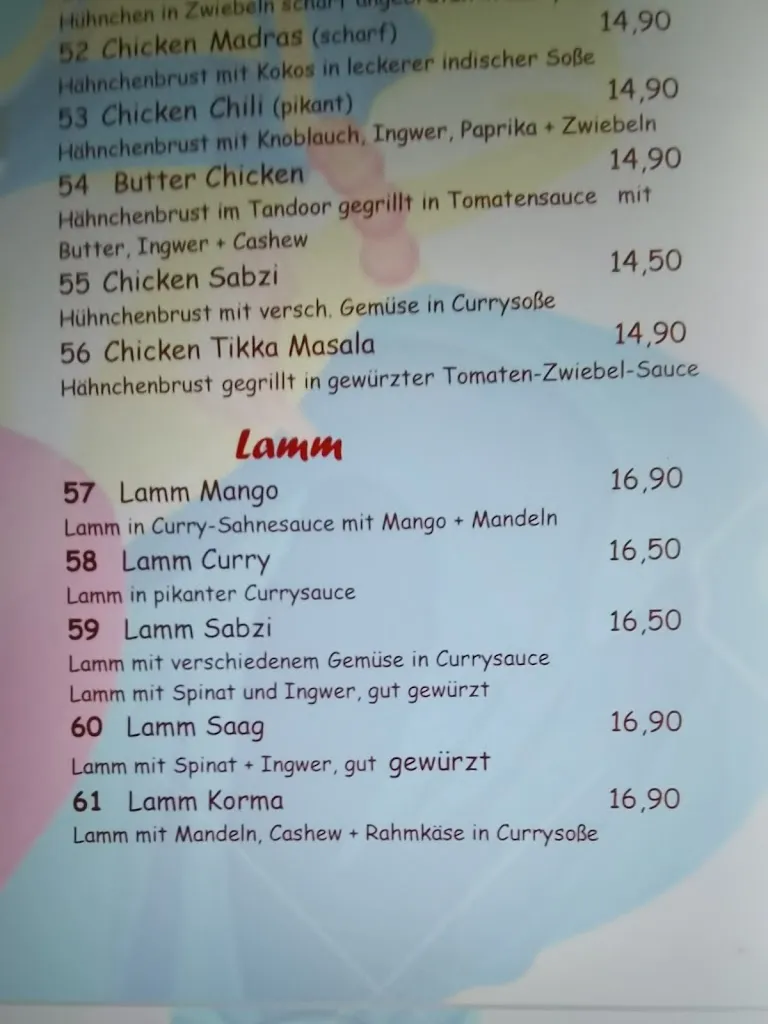 Menu_EDEN - das indische ParadiesRestaurant_Waldkirchen_immagine_1